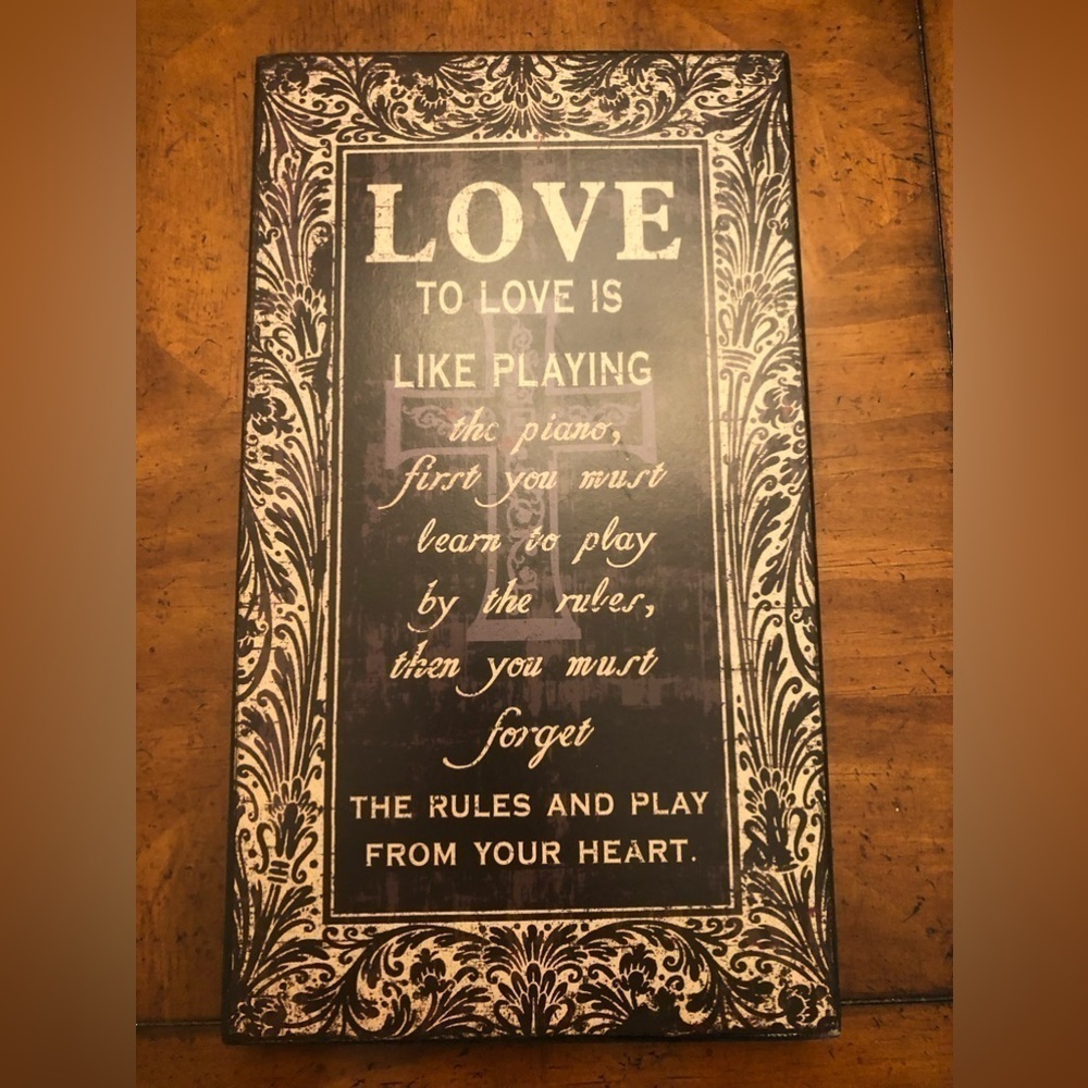 Piano quote wall hanging